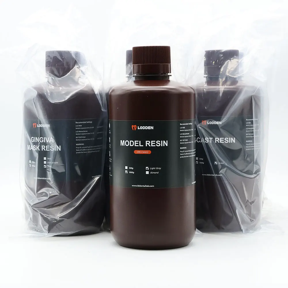 Lodden 3D Printer Resin Liquid for 385/405nm printer IPA Clean Surgical Guide Model Resin Liquid Materials 0.5/1kg