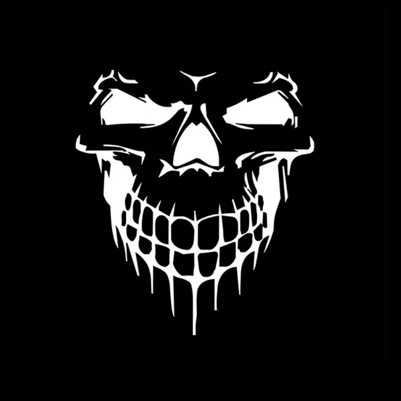 1 Piece of Creative Skull Car Sticker and Reflective Vinyl Car Design Car Engine Hood Doors Windows Car Sticker Firmly Attached