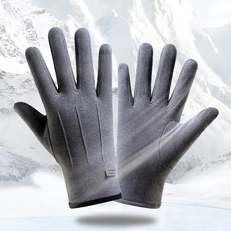 Male Outdoor Sports Plus Velvet Warm Running Ski Glove New Winter Gloves Men Women Touch Cold Waterproof Motorcycle Cycle Gloves