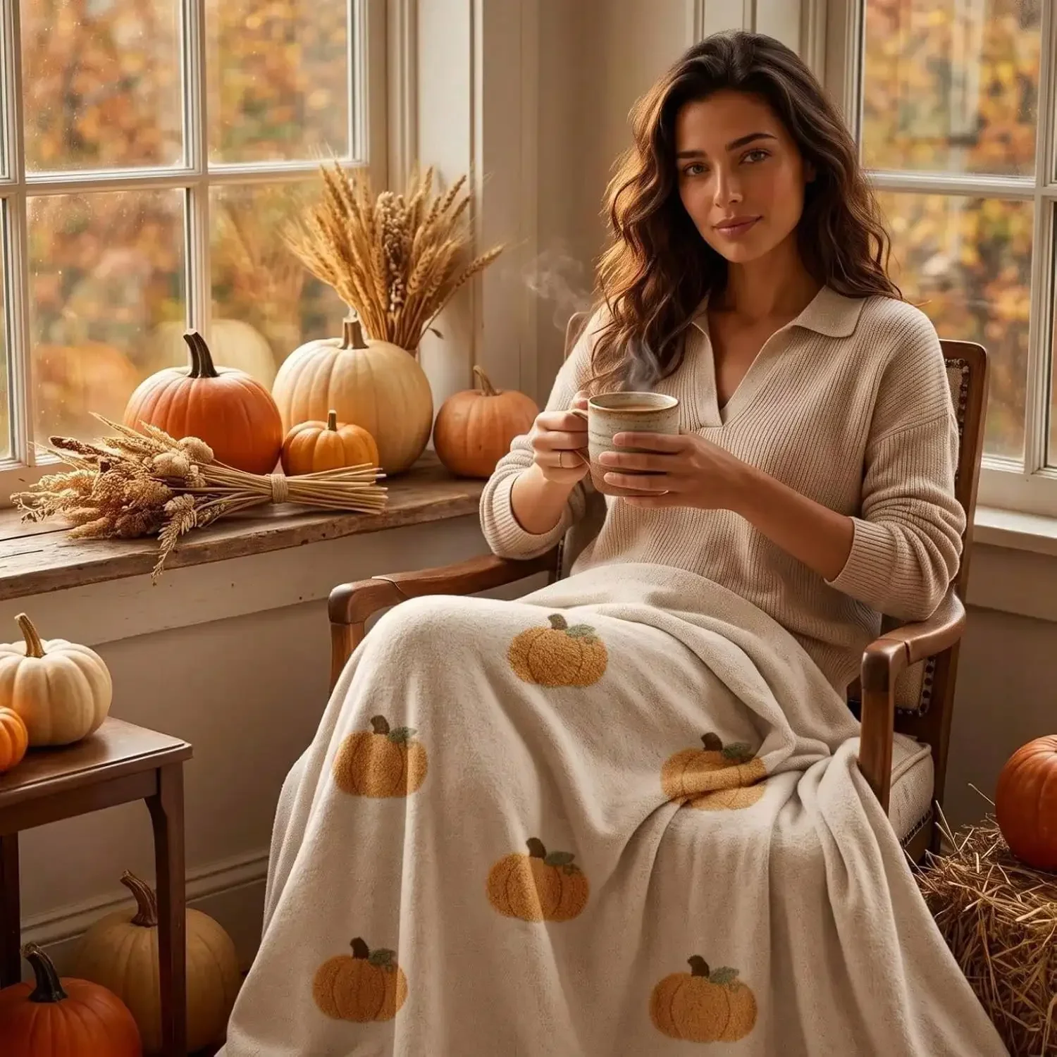 39x27.5'' Halloween Throw Blanket With Pumpkin Patterns | Flannel Pumpkin Throw Blanket, Festive Printed Decorative Blanket, Soft And Cozy, Halloween Decor For Sofa Couch Bed Office