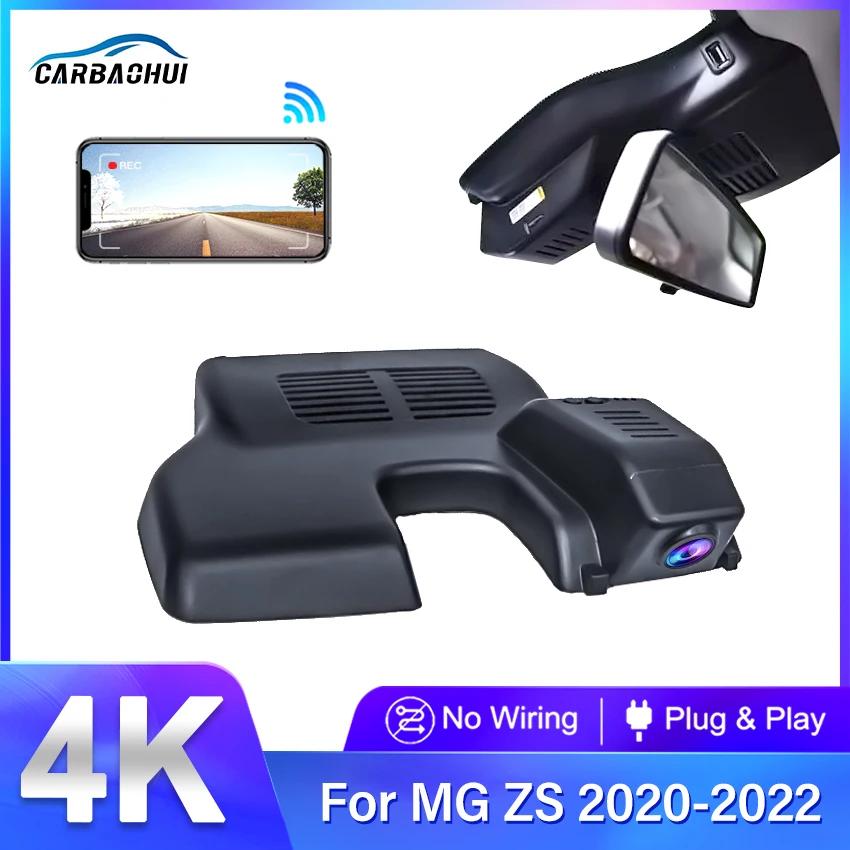 

4K 2160P Front and Rear Dash Cam Car Video Recorder DVR Night Vision Parking for MG ZS ZX Plus EZS ZST VS Astor ZS11 2020~2023