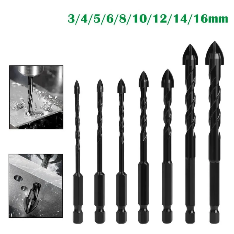 

3-16mm Efficient Universal Drilling Tools Hexagonal Handle Triangular Drill Bit Motorcycle Hole Opener Power Tools Set