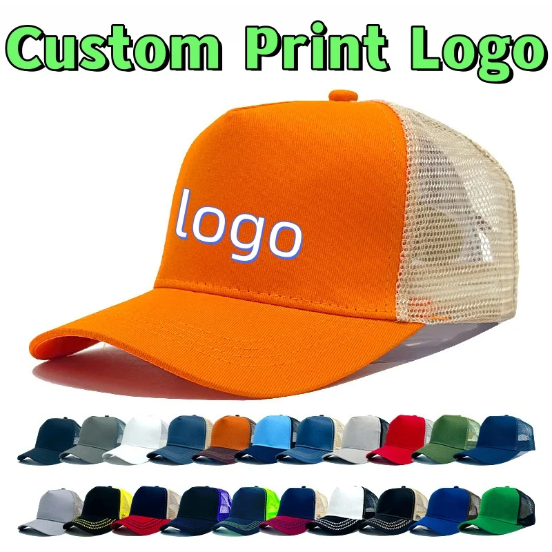 Customized Printed Logo Men's Multi-Color Five Piece Hardtop Baseball Cap Women's Fashionable And Tidal Current Duck Tongue Hats