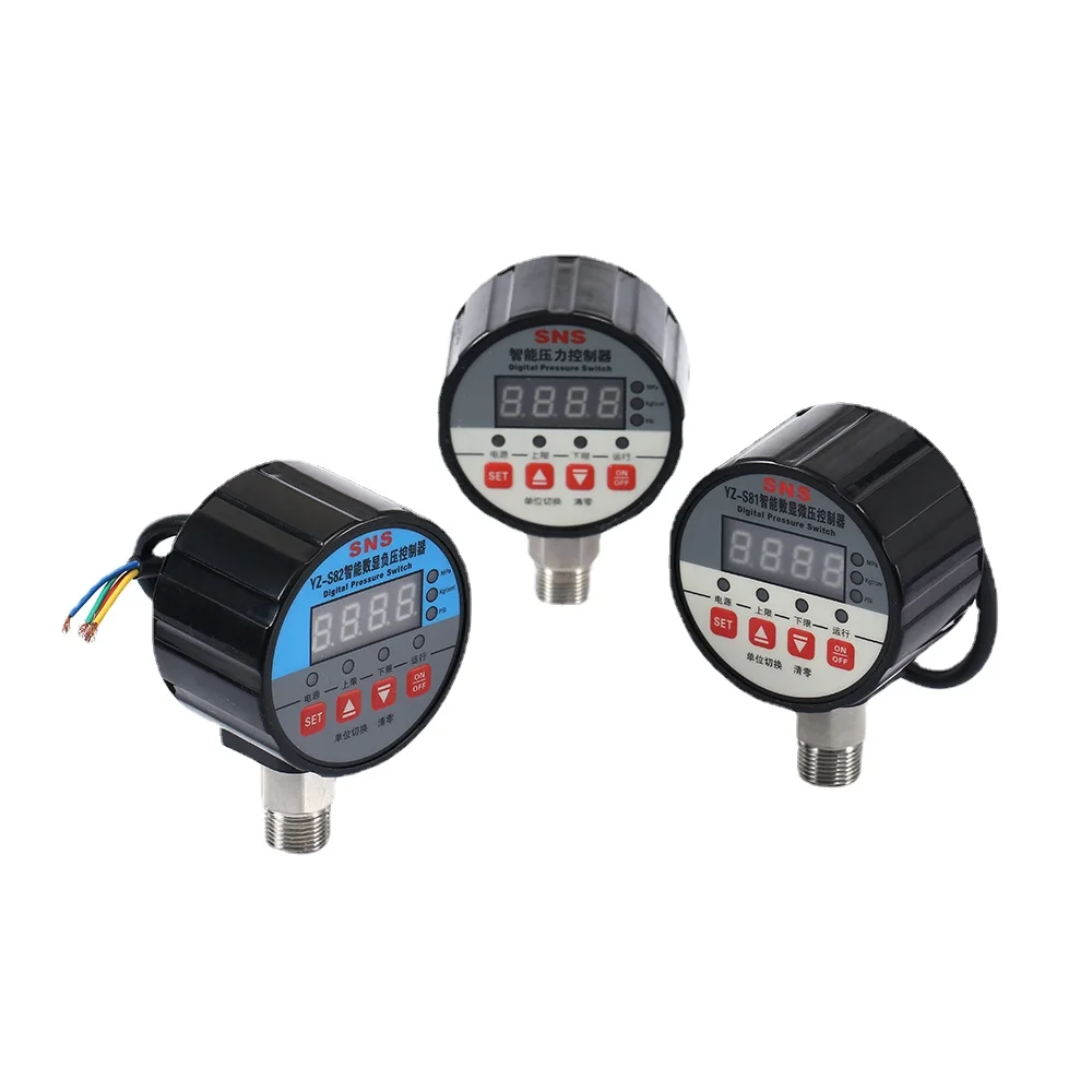 YZ-S8 series electrical LED stainless steel digital gauge air pressure control switch