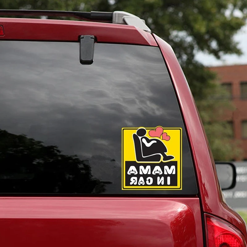Superior-12X12cm MAMA In Car Pregnant On Board Car Sticker PVC Coloful Decals Motorcycle Accessories Sticker
