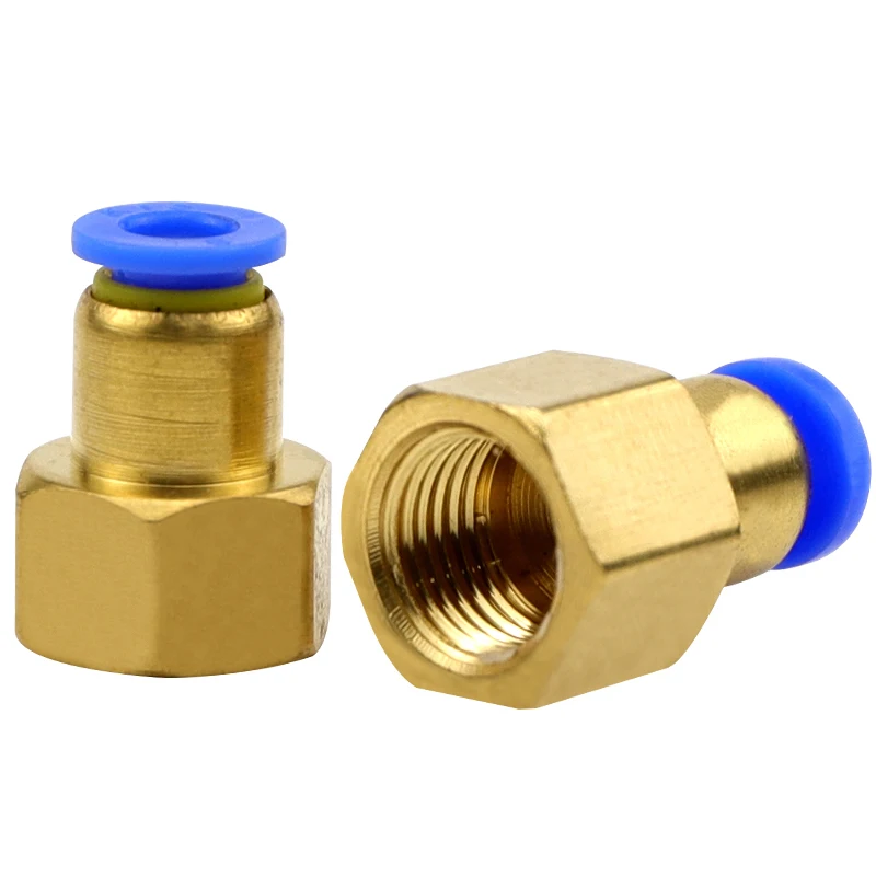 Pneumatic quick connector PCF quick screw connector internal thread straight through air tube quick plug PCF6-01/8-02/10-03