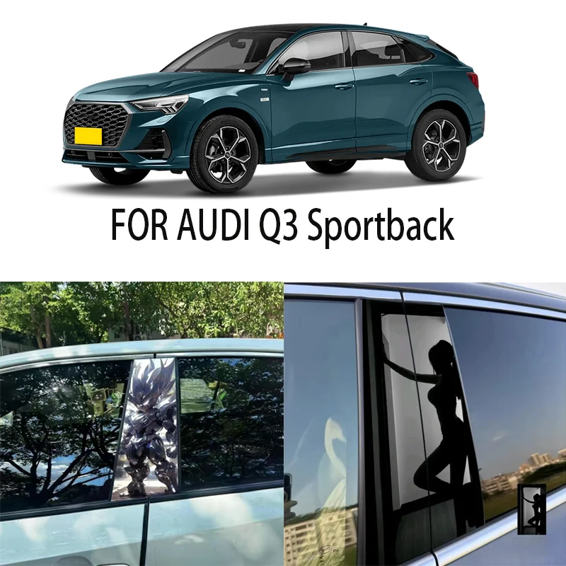 

Door Window Decoration Trims Pillar Posts Stickers Auto Styling for AUDI Q3 Sportback Car accessories