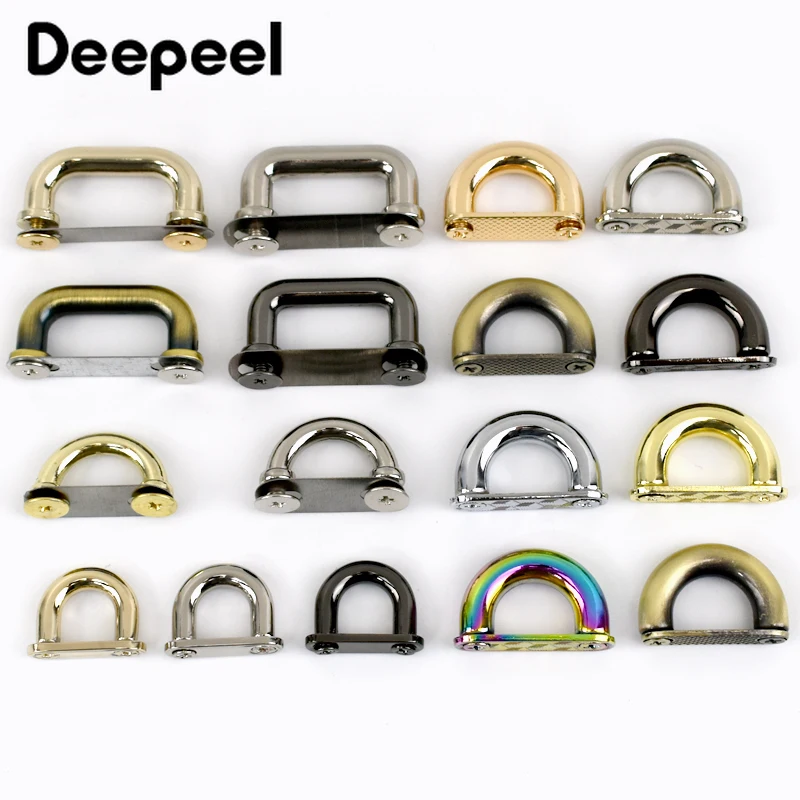 

Deepeel 5/10Pcs Metal Buckles Arch Bridge D Ring Connector Clasp Bag Strap Belt Hanger Hooks Leather Craft Hardware Accessories