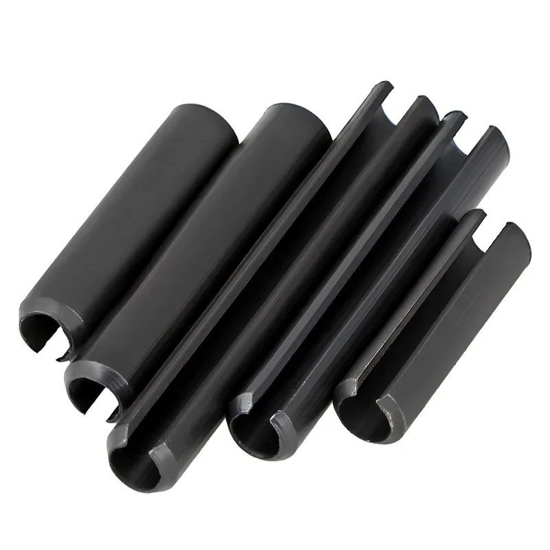 65Mn Schwarzer Schlitzfederstift M1.5-M12 Elastischer Rollstift Geteilter Dübel Spannstift – Detail 6