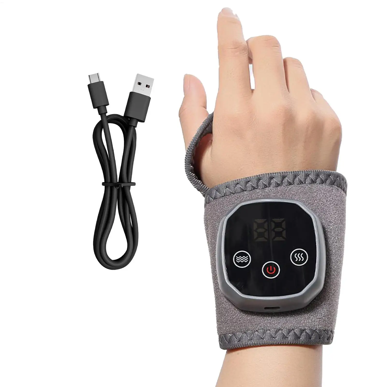 

Массажер для ног с подогревом, 4-уровневый нагрев, массажер для ног с подогревом, грелка для лодыжки, беспроводной бандаж, нагрев для женщин и мужчин, мышцы теленка