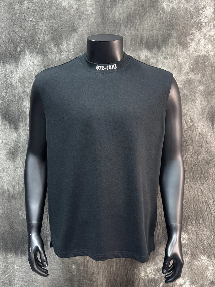 

Summer New Heavyweight 250g Men's Cotton Tank Top Fitn Spor Color Trendy Versatile Sweatirt Youth Casual Sle