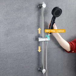 304 Stainless Steel Shower Slide Bars Adjustable Shower Slide Bar Bath Handheld Shower Rail No Punching Shower Lifter