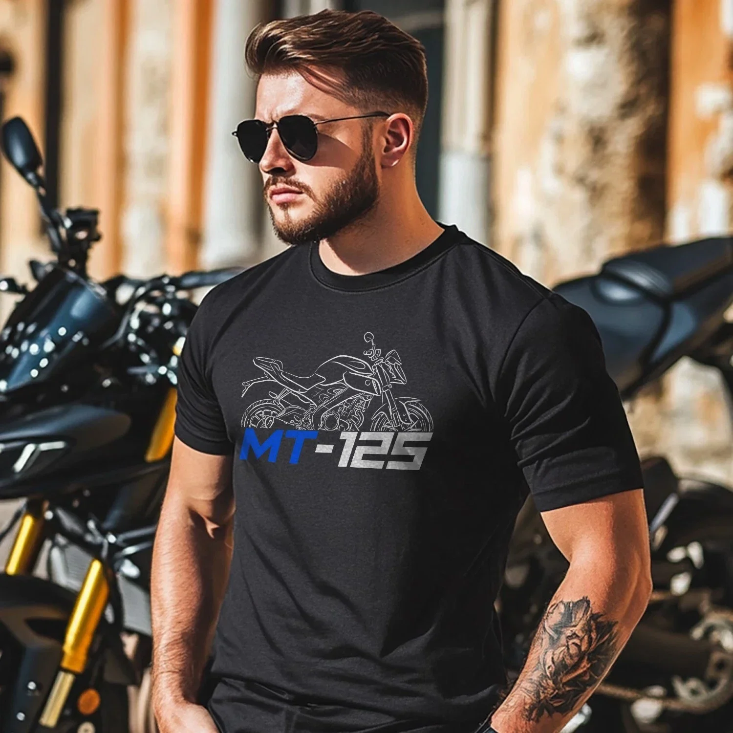 

2025 summer Casual Men 100% Cotton T Shirt MT125 2014-2025 T-shirt motorcycle Graphic Summer Cool Tee