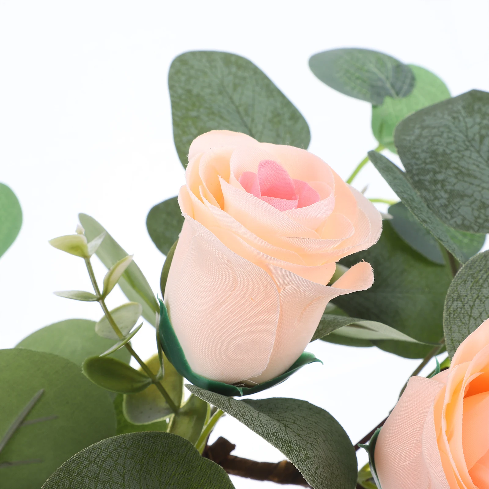 

Simulated Holder Wreath Artificial Flower Pillar Rings Decoration Festive Wedding Centerpiece Party Decor Non
