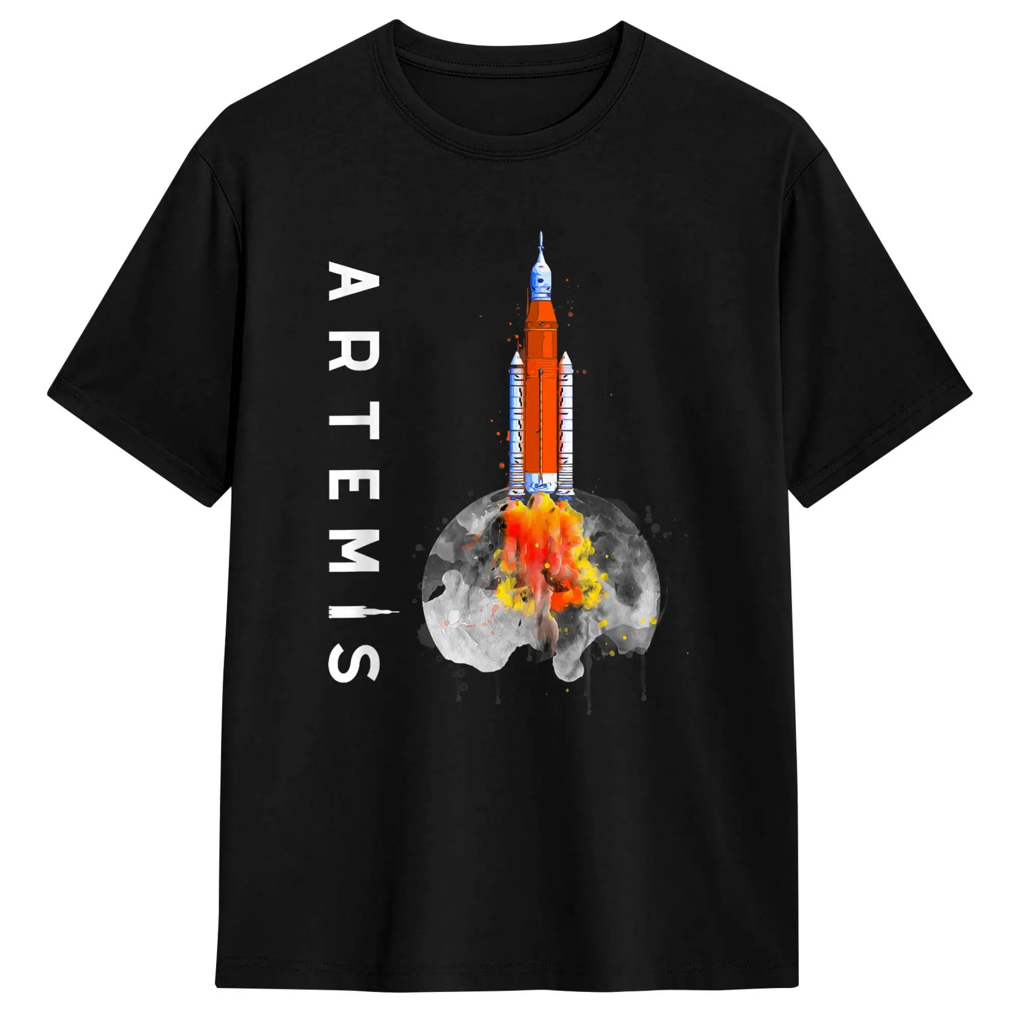 Artemis 2 Back To The Moon T-Shirt Man Street Style T-Shirts Summer O-Neck Hip Hop Tee Shirt Cheap Plus Size Tops