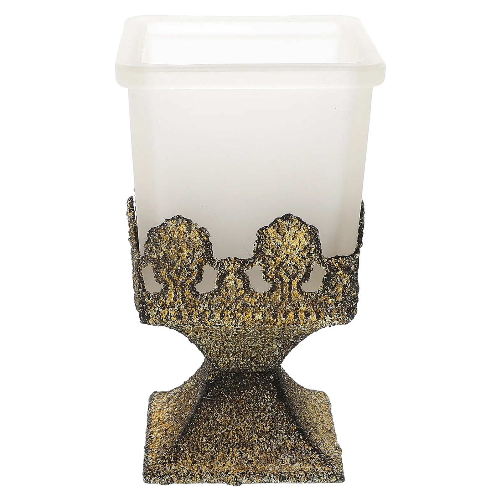 

Iron Holder Elegant Decorative Candlestick Stand for Home Dining Table Living Room Bedroom Vintage Metal Candleholders