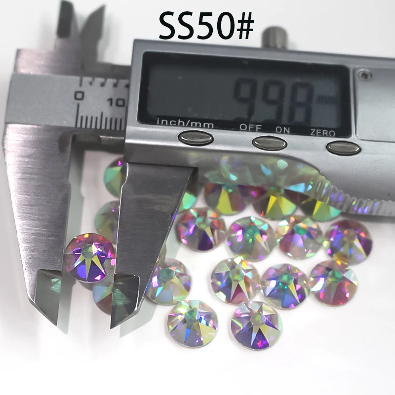 10mm ss50 crystal ab Top Quality 2088 cut flat back Non hotfix rhinestones 8 big 8 small facets biggest glue on crystal strass