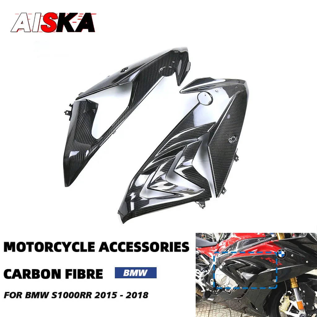 

100% 3K Real Carbon Fiber Upper Side Fairing Covers Kit Motorcycle Modified Accessories For BMW S1000RR 2015 2016 2017 2018 2019