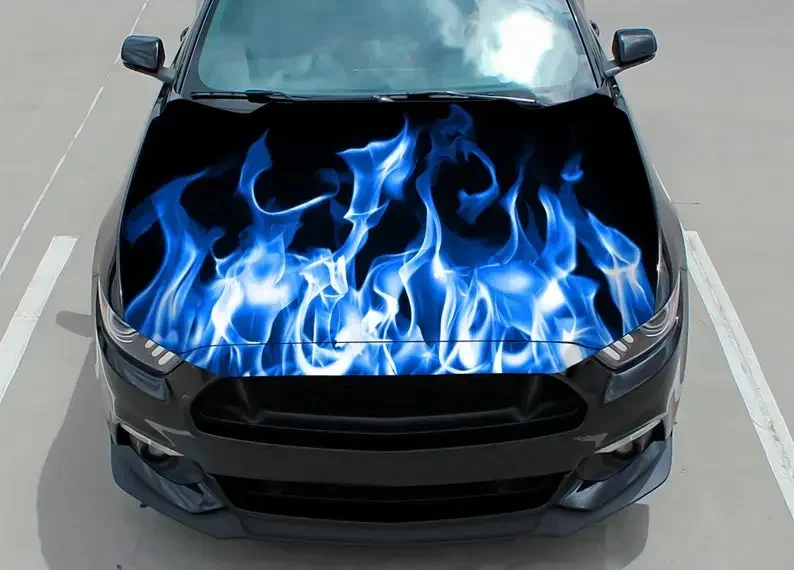 Car Hood Decal, Fire, Flame, Vinyl, Sticker, Graphic, Wrap Decal, Truck Decals, Truck Graphic, Bonnet Decal, Skull, F150