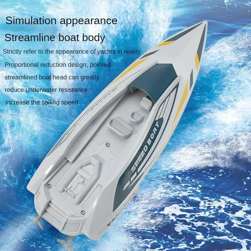 3327 barco RC 5 KM/H Control remoto profesional lancha rápida de carreras de alta velocidad resistencia 20 minutos regalos para niños juguetes de cumpleaños para niño