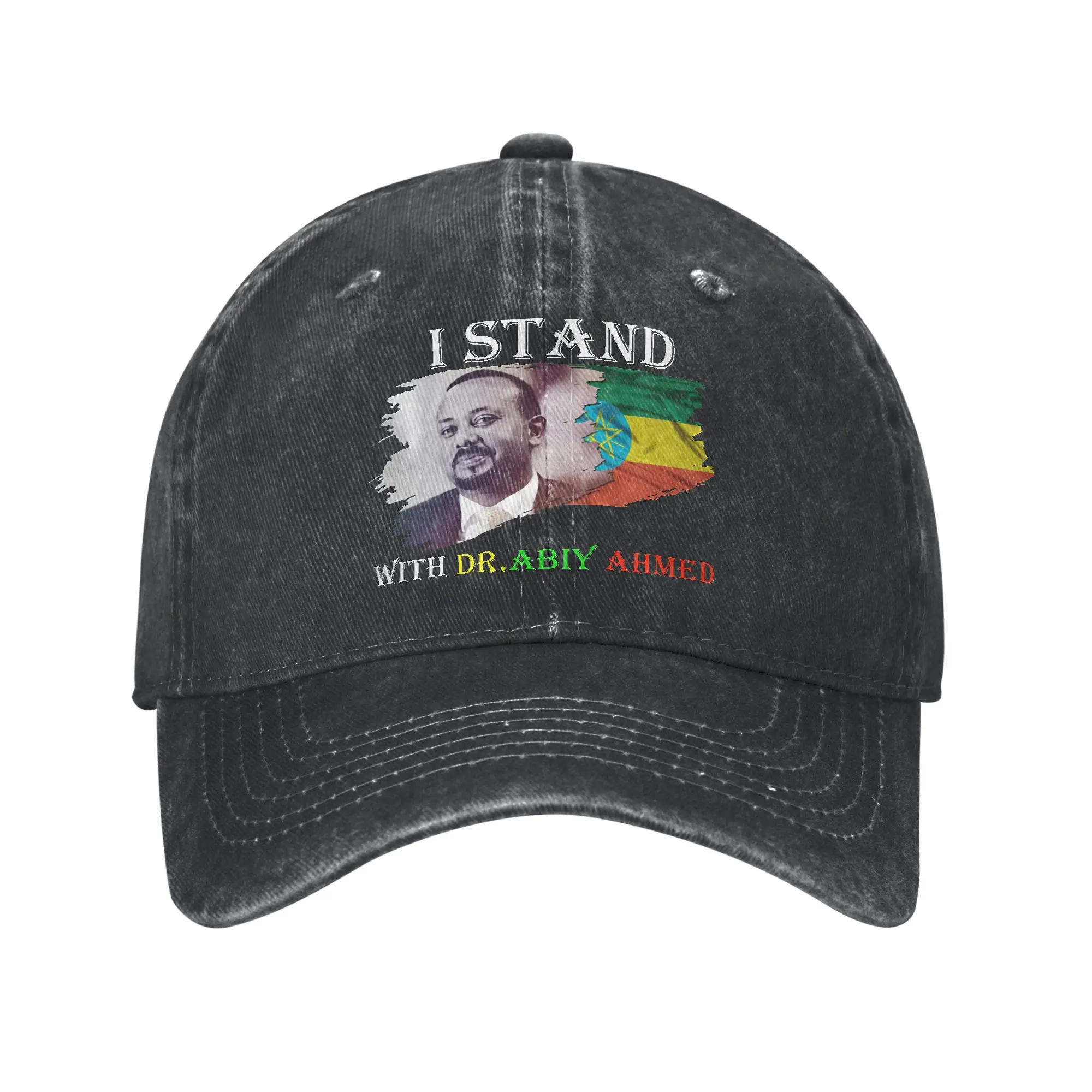 Dr Abiy Ahmed shirt Proudly i stand with Abiy Ethiopian PM Trucker Hat Outfits For Unisex Baseball Cap  Retro Headwear Sun Caps