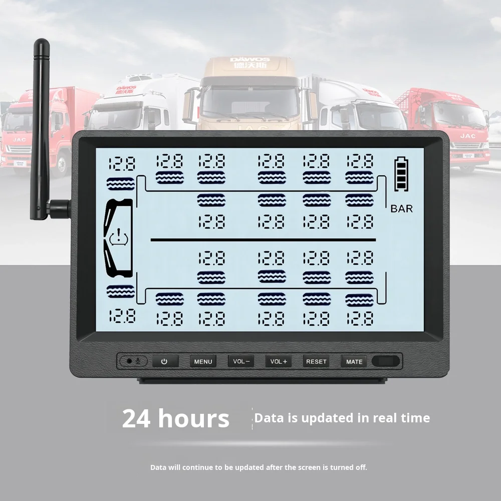 20 Wheel Truck TPMS Car Tire Pressure Monitor External Commercial Vehicle Monitoring System for Bus Mining Truck
