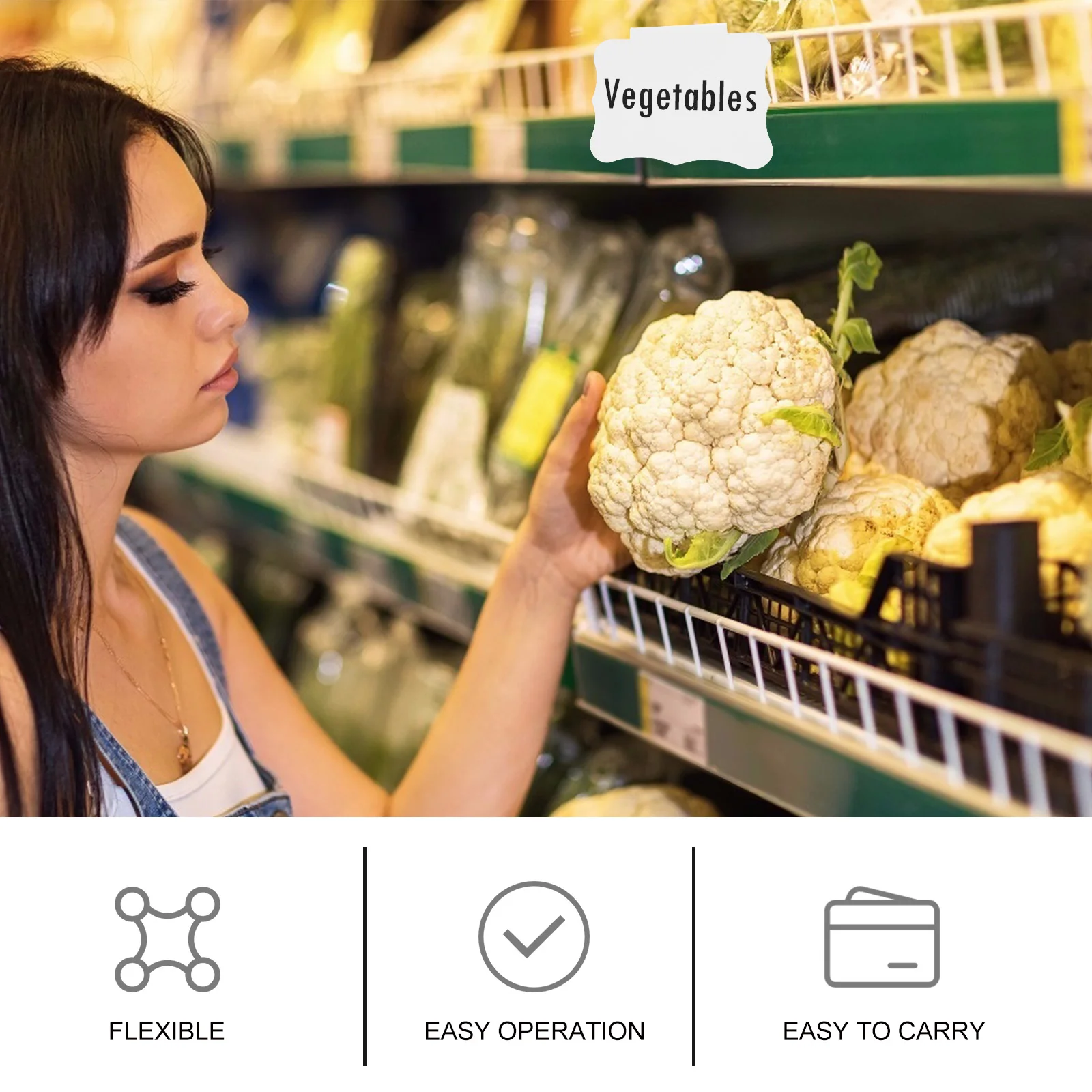 10 Pcs Hanging Label Holder Price Tag Chalkboard Basket PVC Bin Tags Removable Advertising Clips Organizing Cube Labels Clip-on