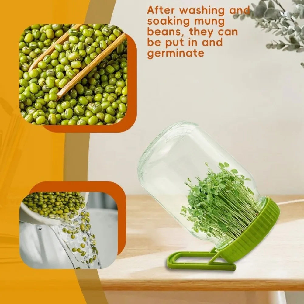 New With Stand Sprouting Lids Plastic Easy Seed Germination Sprout Maker Sprout Maker Kit for Alfalfa Broccoli Salad Greens