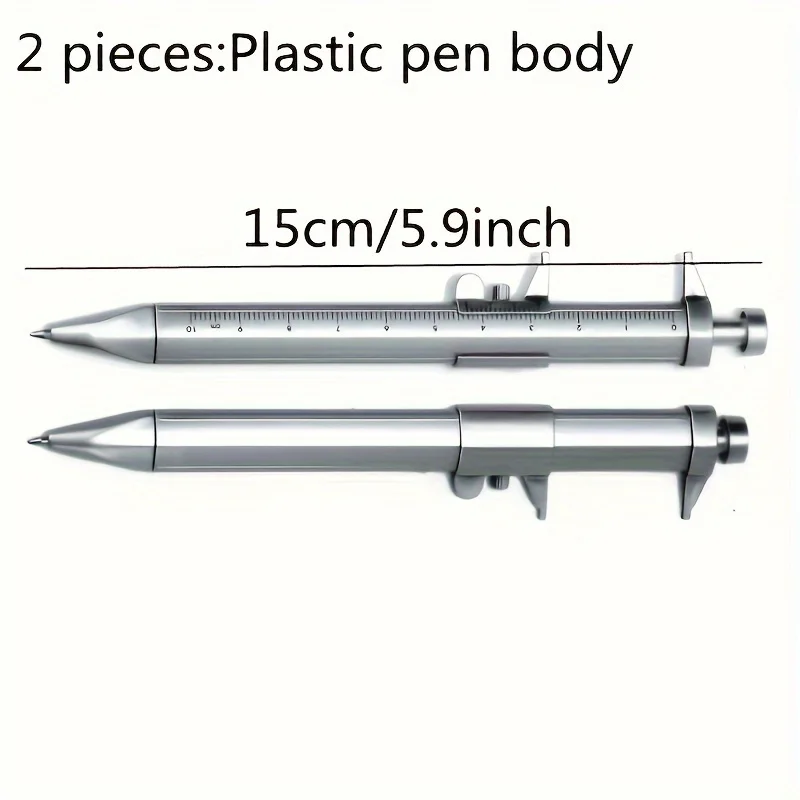 2pcs Digital Caliper Pens with Metric Scale 0.0 to 3.94 Inches, 0.1mm Accuracy Multifunctional Measuring Tool Alloy Construction