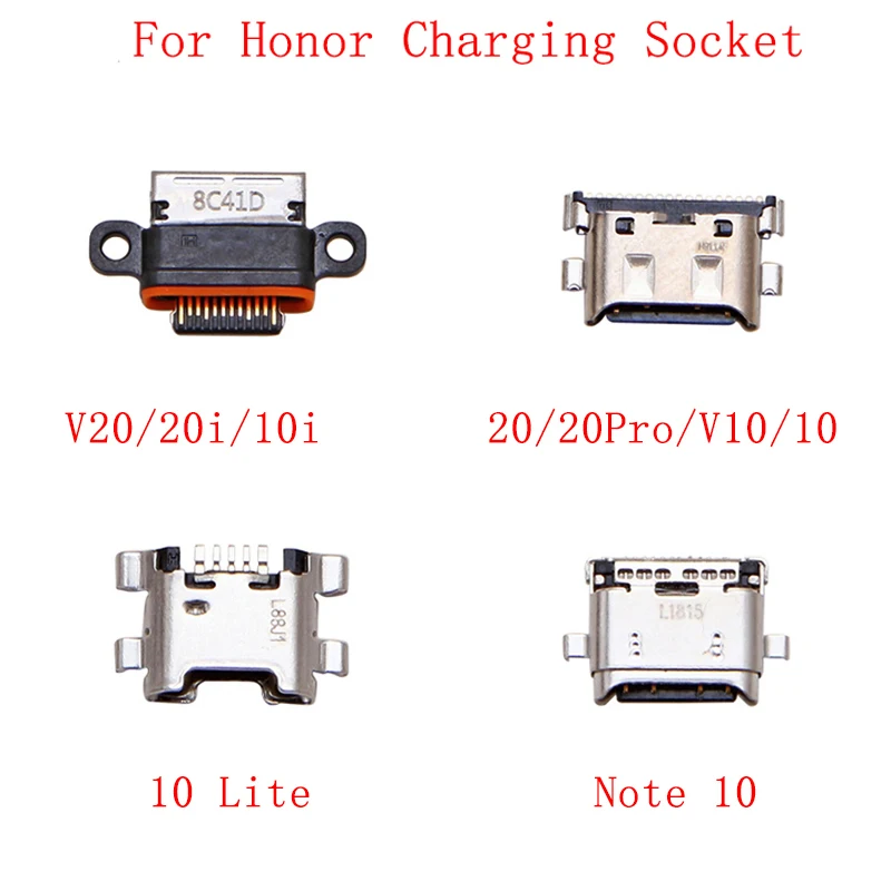 

10Pcs/Lot USB Charging Connector Port Dock Socket For Huawei Honor 20 Pro V20 V10 10 Lite 20i 10i Charging Port Repair Parts