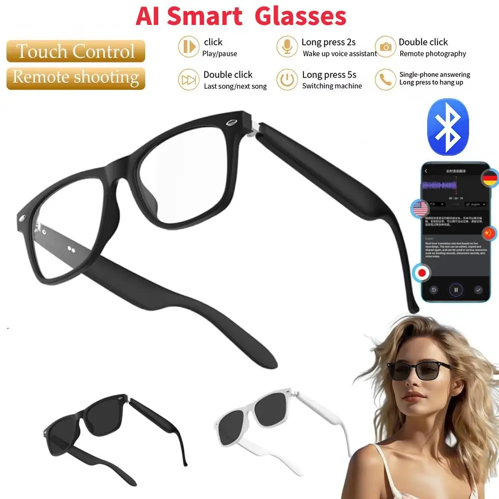 

Умные очки для перевода с ИИ, спортивные солнцезащитные очки для вождения, поддержка более 130 языков, музыкальные наушники-очки для мужчин и женщин