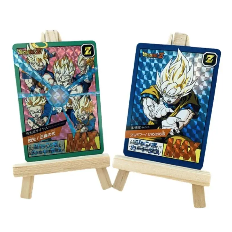 2Pcs/set Dragon Ball Fierce Fighting Jumbo Replica Refraction Grid Flash Card Self Made Anime Game Characters Collection Cards