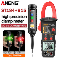 ANENG ST184 Digital Multimeter Clamp Meter True RMS Voltage Current Ohm Test+B15 Induction Tester Pen Electrician Detection Tool