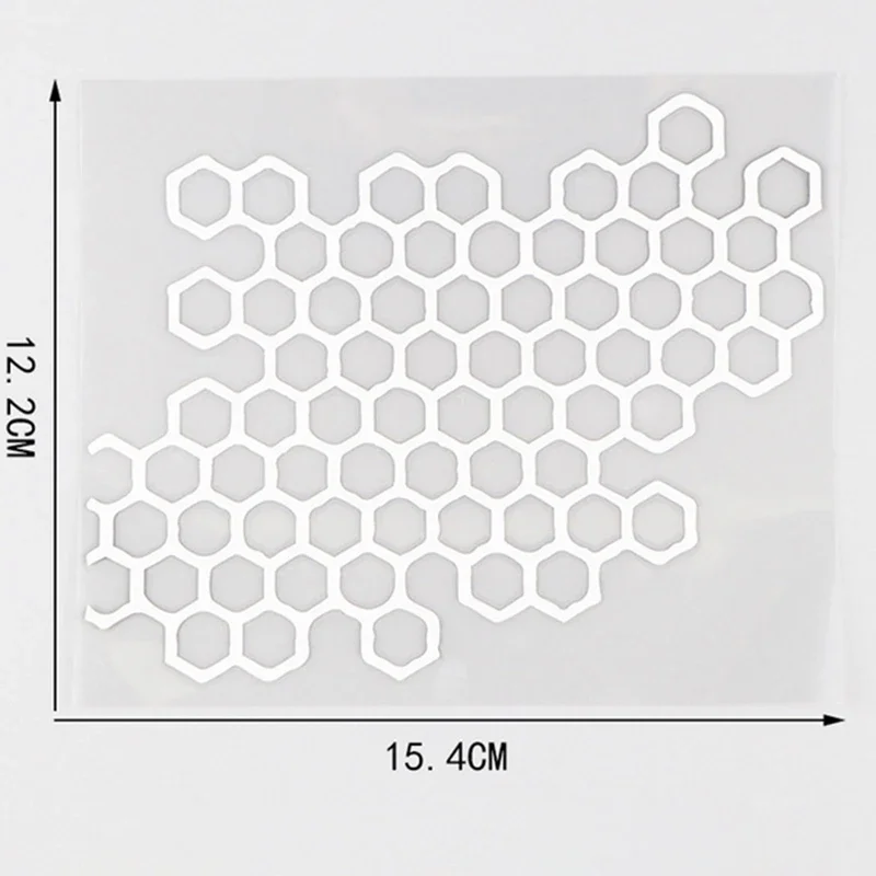 Honeycomb Mesh Laser Waterproof Vinyl Stickers Creative Hexagon Decals For Car Motorcycle Exterior Decor