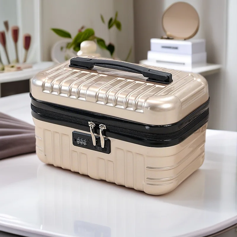 16inch Portable Suitcase Female Makeup Bag Small Short Trip Password Box Toiletry Bag Lightweight Mini Makeup Case