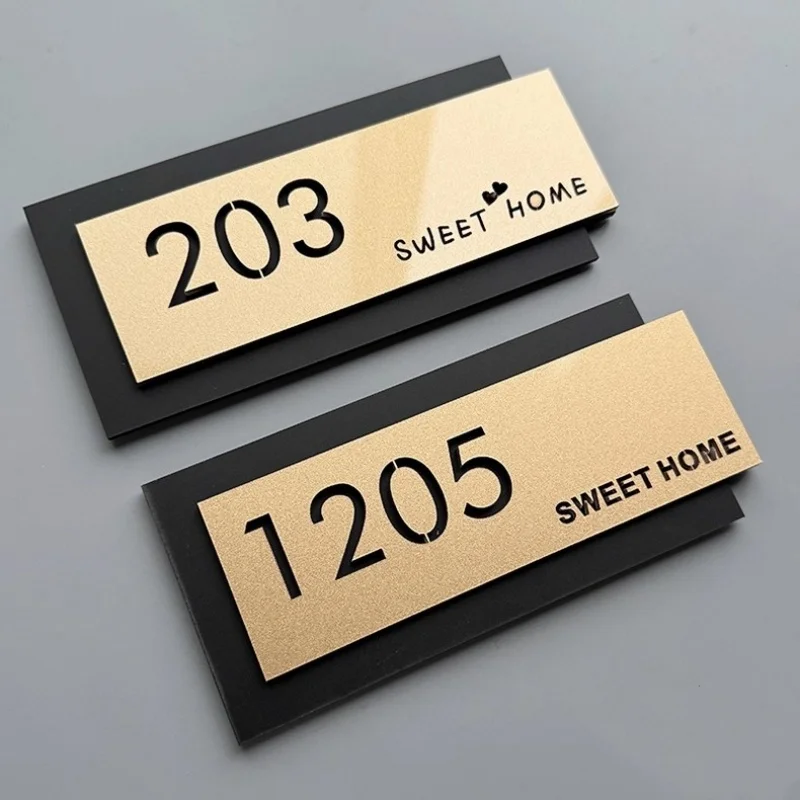 تخصيص الاكريليك رقم المنزل الحديث لوحة باب المنزل لشقة فندق مقهى بار مطعم مكتب غرفة تسجيل لوحة ديكور المنزل #3