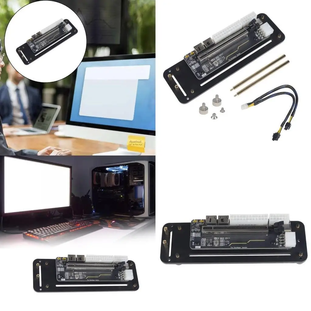 

652F Laptop External Graphics Card EGPU PCIE 3.0 X16 To M.2 Nvme Extension Cable With Bracket For EGPU Bracket Power Cord