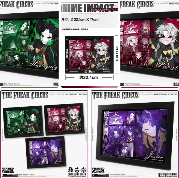 Anime Di Gioco The Freak Circus Role Play Pierrot Harlequin Photo Frame Figures Gift Birthday Xmas Gift Halloweengift Collection-image