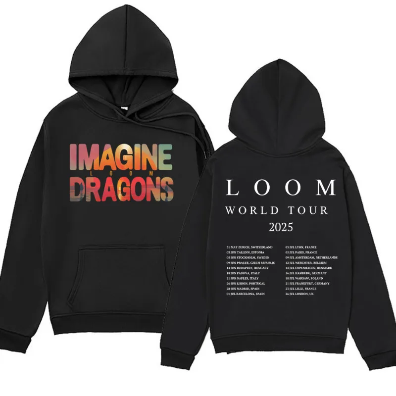 

Rock Band Imagine Dragons Loom World Tour Hoodies Mens Womens Autumn and Winter Fashion Hip Hop Sweatshirt Oversized Hoodies