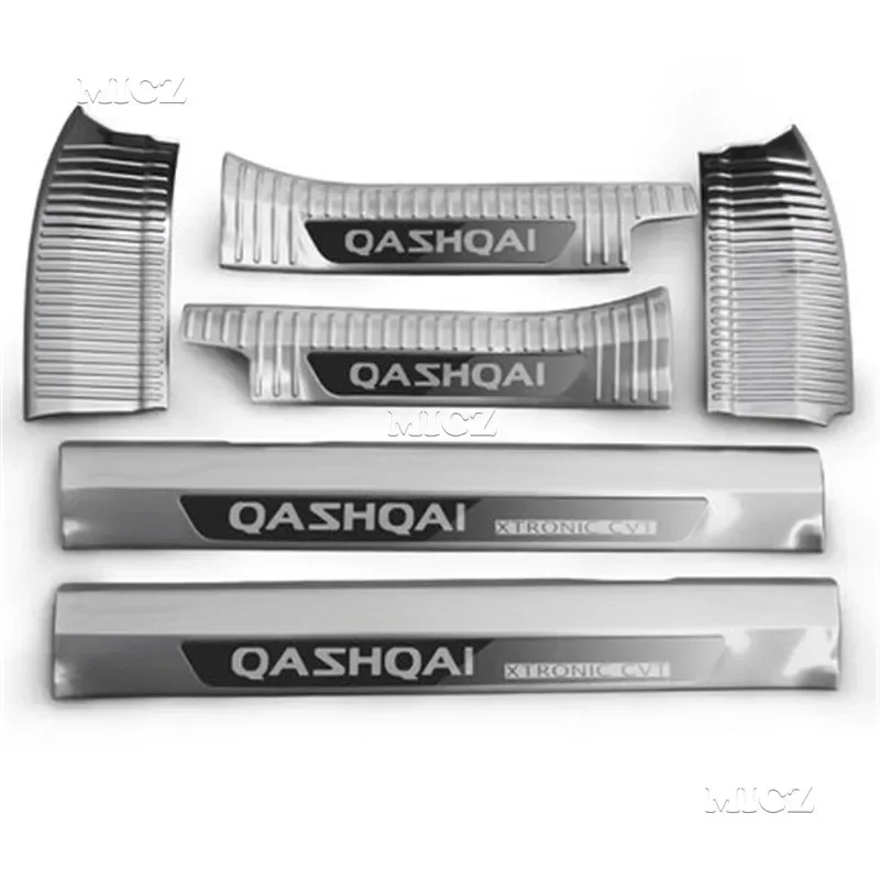 

For Nissan Qashqai J11Car Styling Stainless Steel Scuff Plate/Door Sill Door Sill Rear Bumper Protector Sill 2016 2017 2018