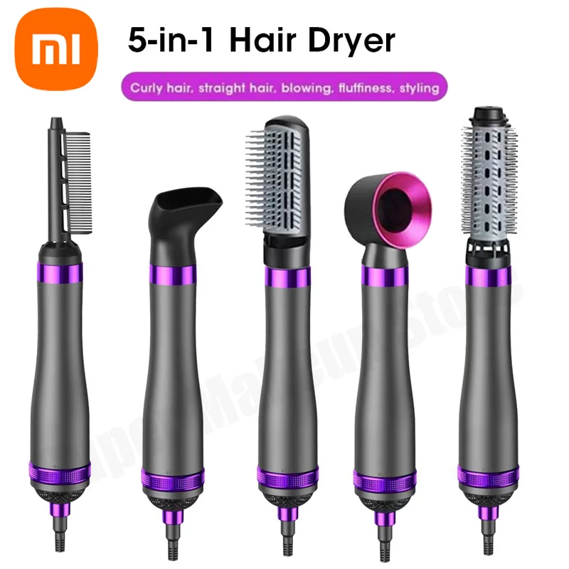 Xiaomi 5IN1 Multifunktionaler Haartrockner mit Heißluftbürste, Lockenwickler, Haarglätter und Diffusor, Haarstyling-Werkzeug für den Heimsalon