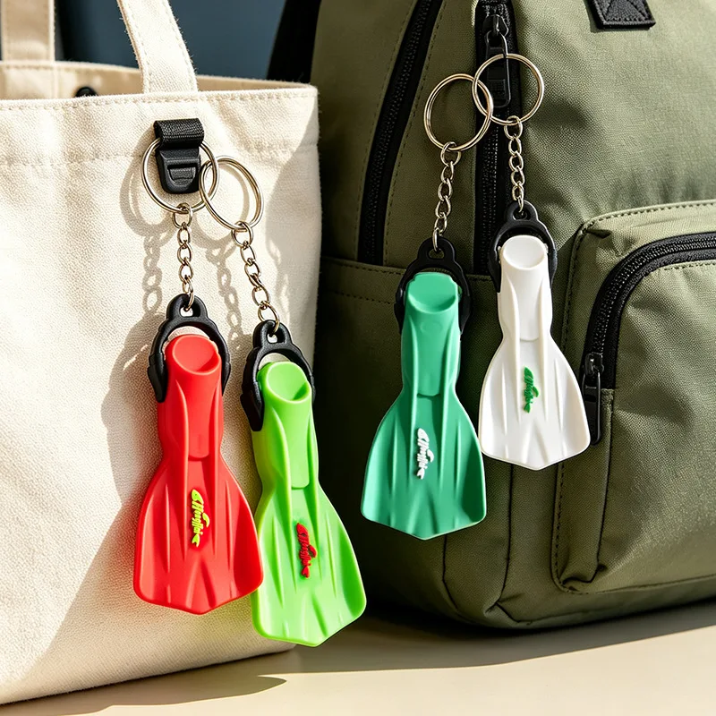 Fins Keychain PVC Flipper Pendant Diving Charm for Keys Backpack Dive Bag Luggage Sporty Gift Collection