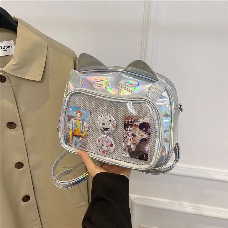 Japanese Kawaii Itabag Women New 2024 Transparent Backpacks Women Large Capacity Ita Backpack School Bags For College Student JK