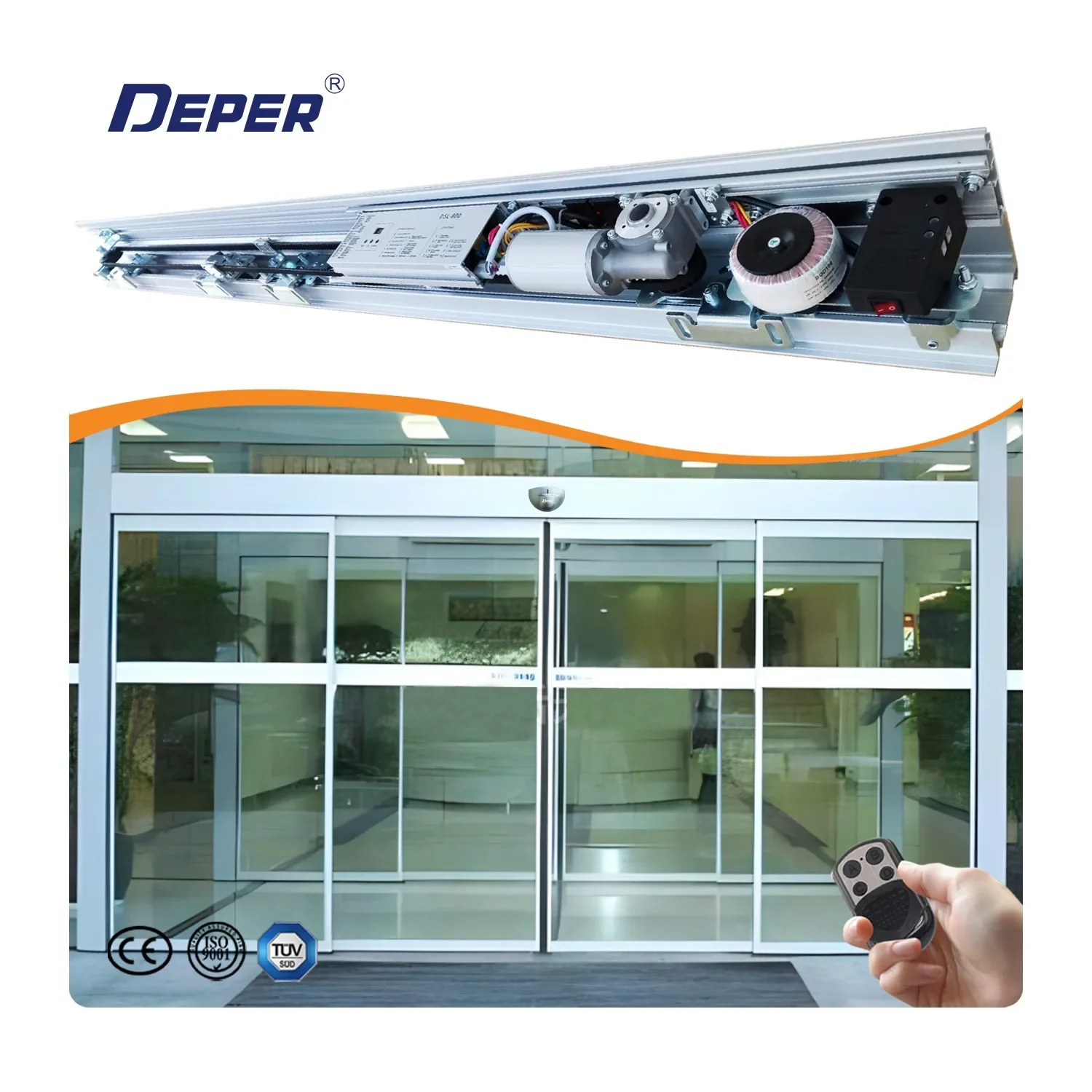 European Design 800 Type Automatic Sliding Door Operator Machine With Electric Lock And Backup battery