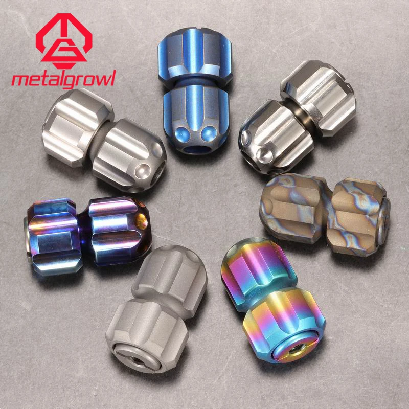 Metalgrowl Little Boy Knife Beads Titanium Alloy Fidget Spinner Spinfit Sensory Desk Ring Pendant Necklace EDC