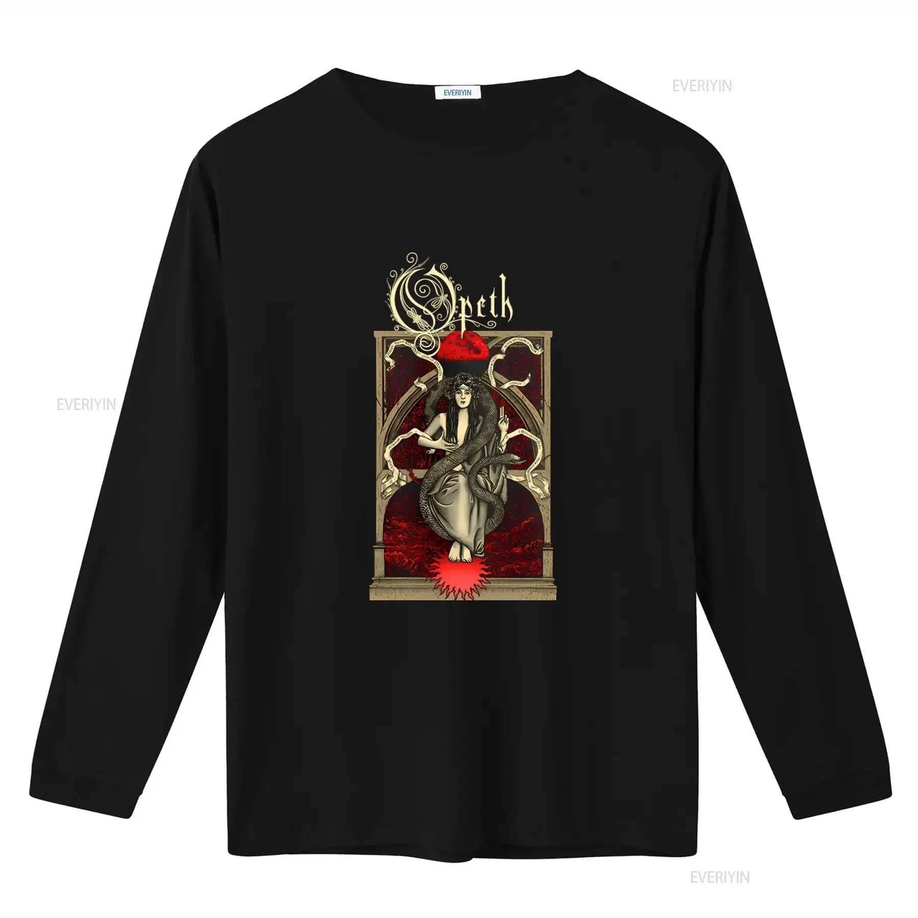 Vtg Opeth Moon Above Tour Concert Cotton Black S 5XL T Shirt vintage Washed fashion Soft Casual designer clothes Breathable