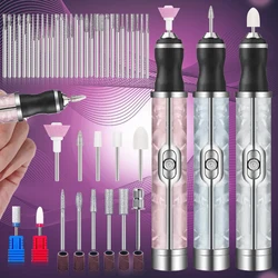 LINMANDA Rechargeable Electric Nail File 4 Speed Adjustment Multifunctional Grinding Head Nails Grinding Polishing Dead Skin