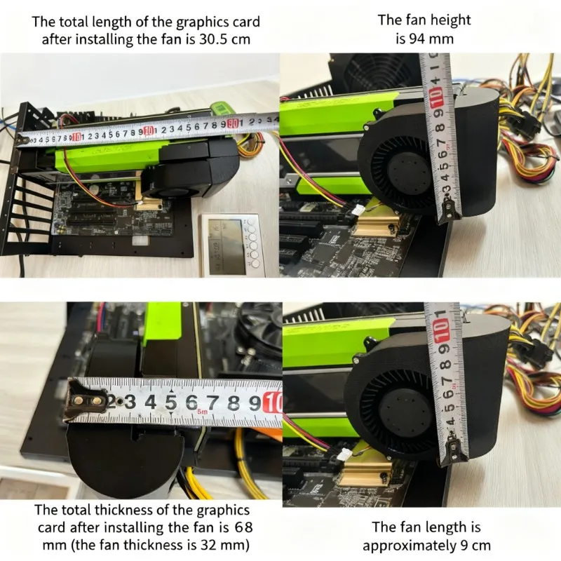 Active Cooling Fan for NVIDIA Tesla P100 P40 M40 K80 V100 GPU Heatsink Cooler Upgrade