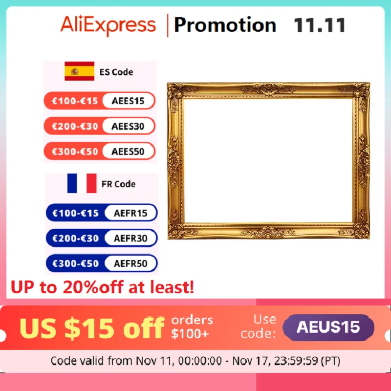 36inch European Style Wooden Photo Picture Oil Painting Frame