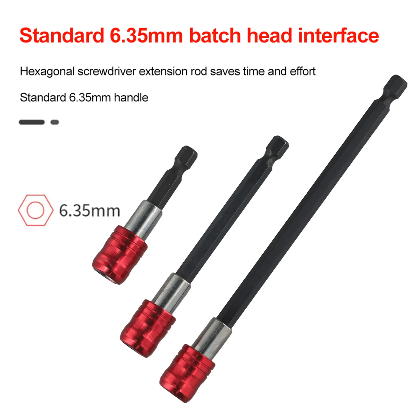 3Pcs 1/4 Hex Shank Drill Bit Holder Extension Magnetic Extra Long Quick Release Driver Bar Attachment Adapter Rod Hand Tool